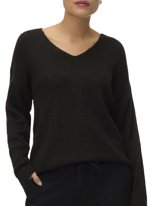 Camisola Marrom Vero Moda Crewlefile para Mulher - Kiabi