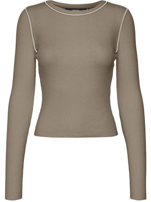 Camisola marrom vero moda kara para mulher - Kiabi