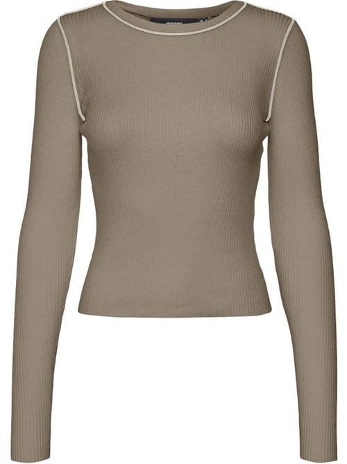 Camisola marrom vero moda kara para mulher - Kiabi