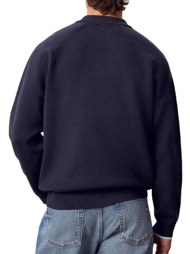 Camisola masculina calvin klein jeans varsity azul marinho Azul - Kiabi