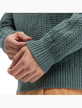 Camisola meio fecho zipper e gola subida para homem