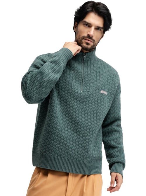 Camisola meio fecho zipper e gola subida para homem - Kiabi Camisola meio fecho zipper e gola subida para homem - Kiabi