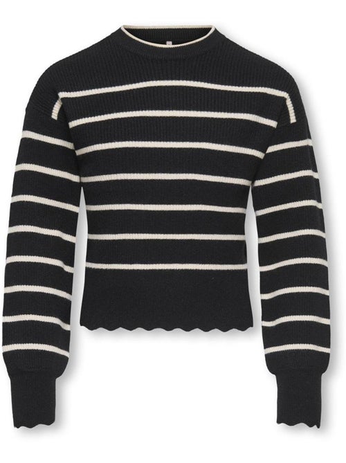 Camisola Menina Kogibi Kids ONLY Preta/Branca - Kiabi Camisola Menina Kogibi Kids ONLY Preta/Branca - Kiabi