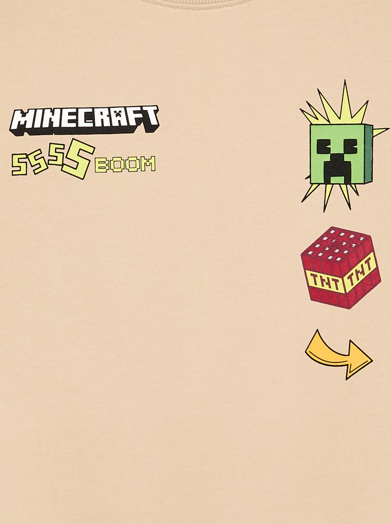 Camisola 'Minecraft' de manga comprida Bege - Kiabi