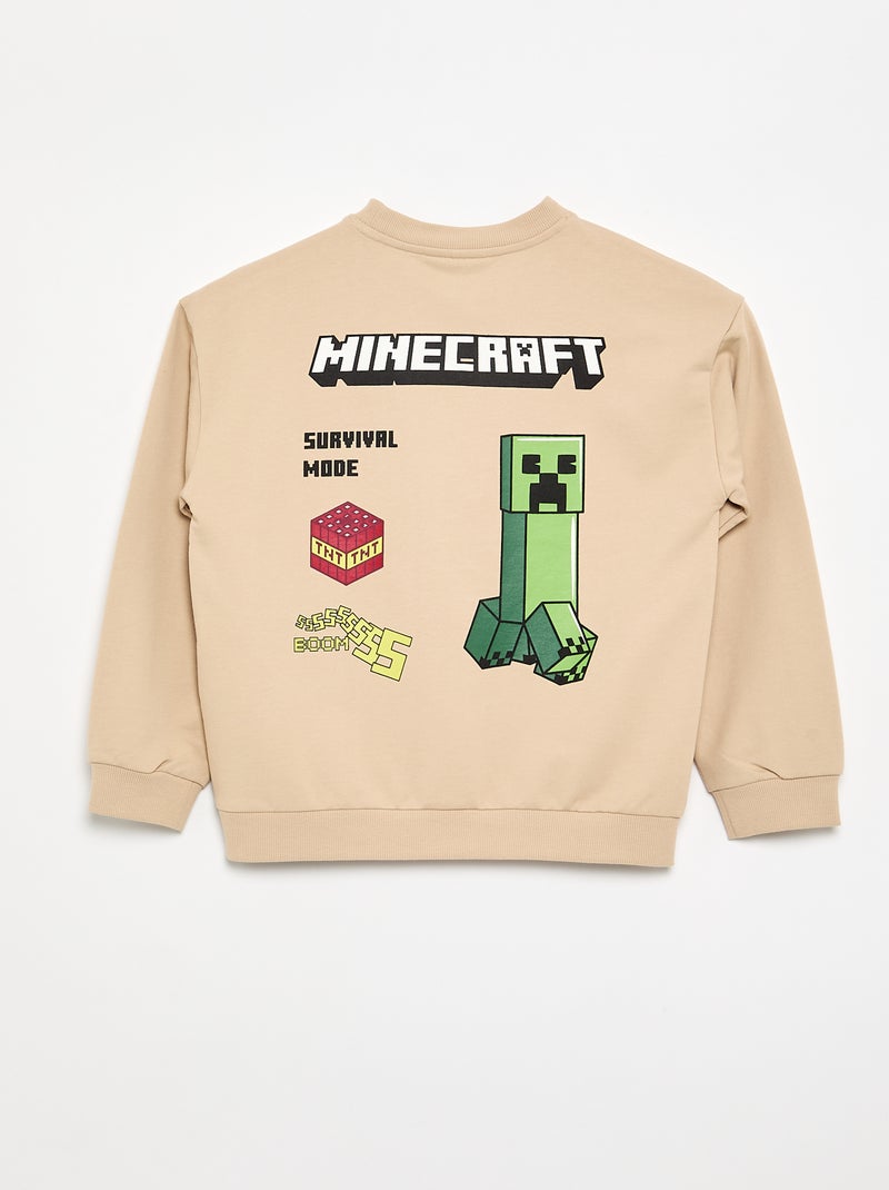 Camisola 'Minecraft' de manga comprida Bege - Kiabi