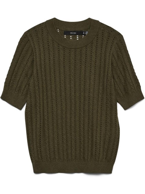 Camisola Morena Kaki Escuro Vero Moda para Mulher - Kiabi Camisola Morena Kaki Escuro Vero Moda para Mulher - Kiabi