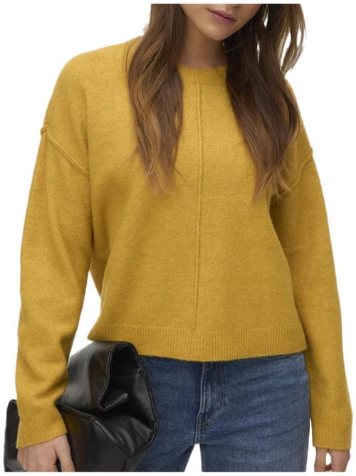 Camisola Mostarda Vero Moda Besti para Mulher - Kiabi