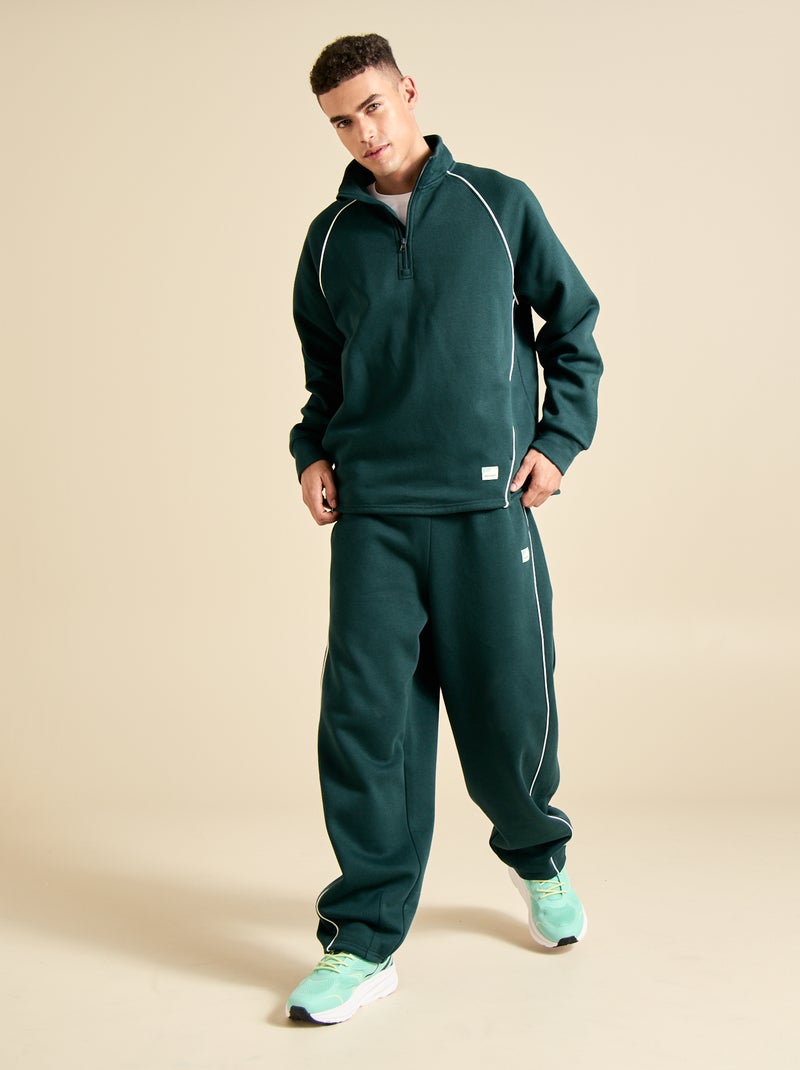 Camisola multi-desportiva com gola alta com fecho - (ekstract) Verde - Kiabi