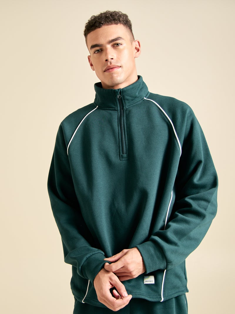 Camisola multi-desportiva com gola alta com fecho - (ekstract) Verde - Kiabi