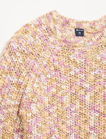 Camisola multicolor de malha grossa