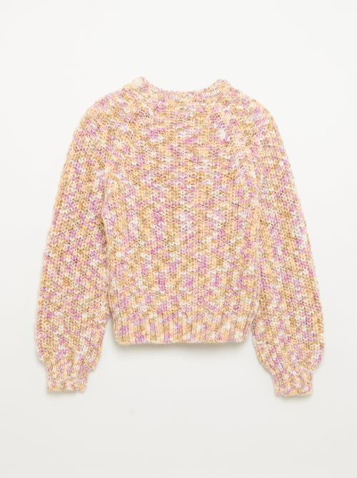 Camisola multicolor de malha grossa - Kiabi