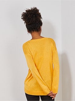 Camisola oversize com decote em V - Kiabi