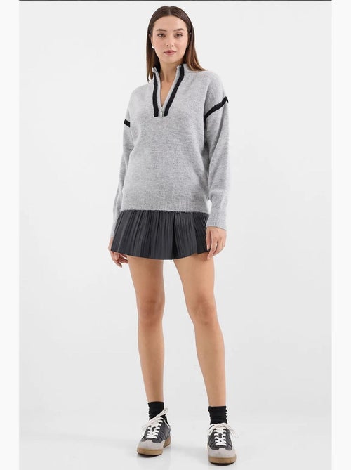 Camisola oversize com fecho bdart - Kiabi