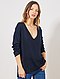     Camisola oversize com gola em V vista 1
