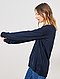     Camisola oversize com gola em V vista 4
