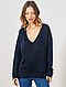     Camisola oversize com gola em V vista 5
