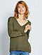     Camisola oversize com gola em V vista 2
