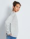     Camisola oversize com gola em V vista 3
