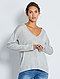     Camisola oversize com gola em V vista 4
