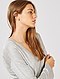     Camisola oversize com gola em V vista 3
