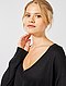     Camisola oversize com gola em V vista 3
