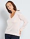     Camisola oversize com gola em V vista 1
