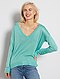     Camisola oversize com gola em V vista 3
