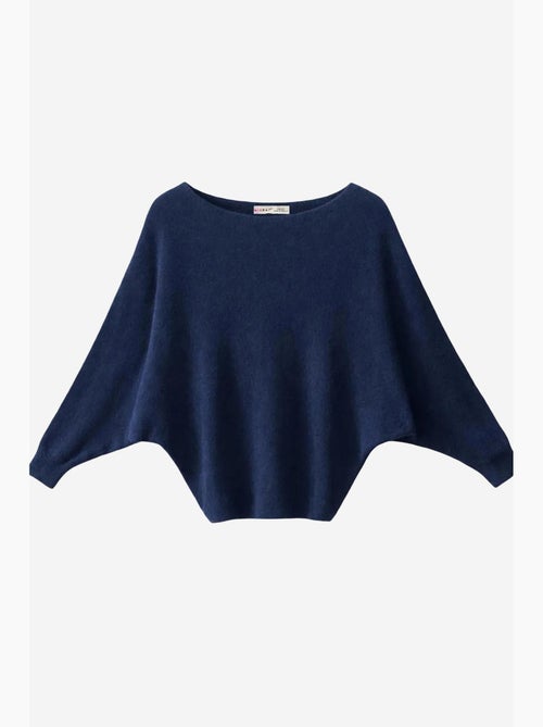 Camisola oversize de malha canelada com decote barco mixray - Kiabi Camisola oversize de malha canelada com decote barco mixray - Kiabi