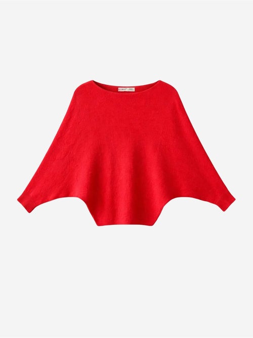 Camisola oversize de malha canelada com decote barco mixray - Kiabi Camisola oversize de malha canelada com decote barco mixray - Kiabi