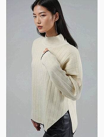 Camisola oversized com detalhe de costura my fashion