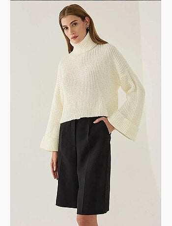 Camisola oversized de gola alta