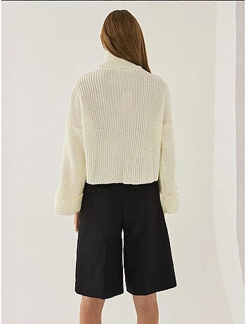 Camisola oversized de gola alta