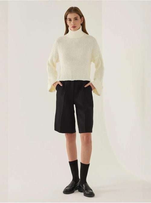 Camisola oversized de gola alta - Kiabi Camisola oversized de gola alta - Kiabi