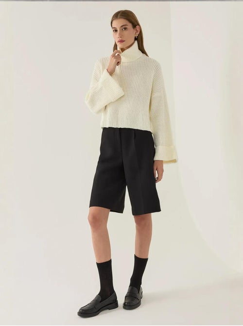 Camisola oversized de gola alta - Kiabi Camisola oversized de gola alta - Kiabi