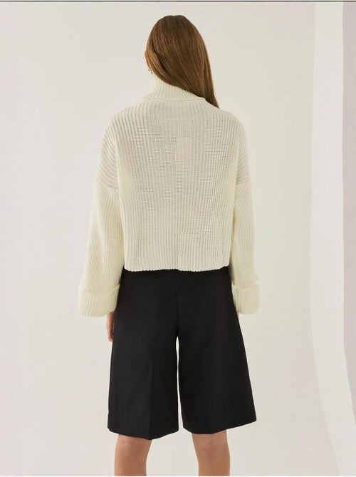 Camisola oversized de gola alta hiccup - Kiabi Camisola oversized de gola alta hiccup - Kiabi