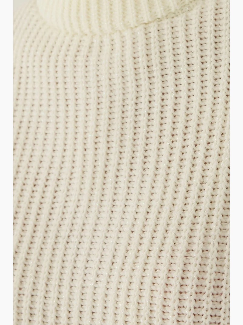 Camisola oversized de gola alta hiccup Branco - Kiabi