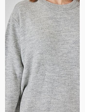 Camisola oversized de losangos com decote redondo bdart