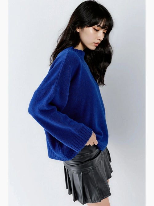 Camisola oversized de malha texturizada com decote redondo my fashion - Kiabi Camisola oversized de malha texturizada com decote redondo my fashion - Kiabi
