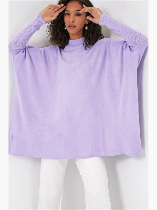 Camisola oversized em acrílico com gola redonda bdart - Kiabi