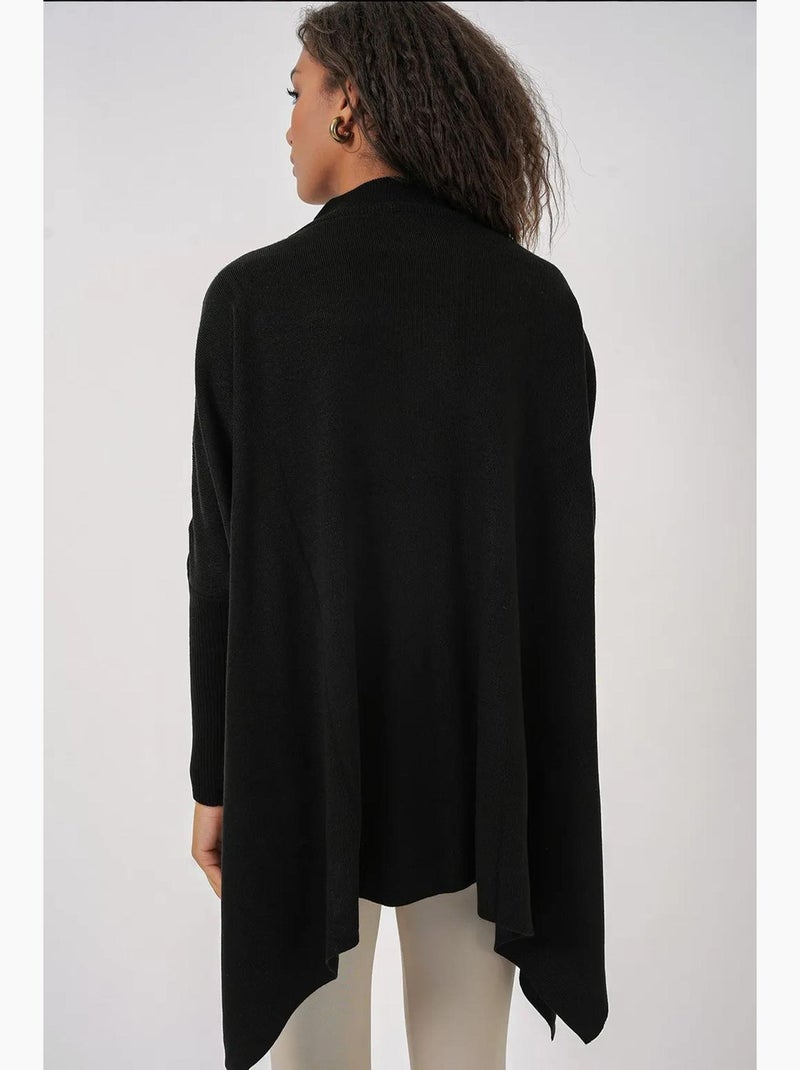 Camisola oversized em acrílico com gola redonda bdart Preto - Kiabi