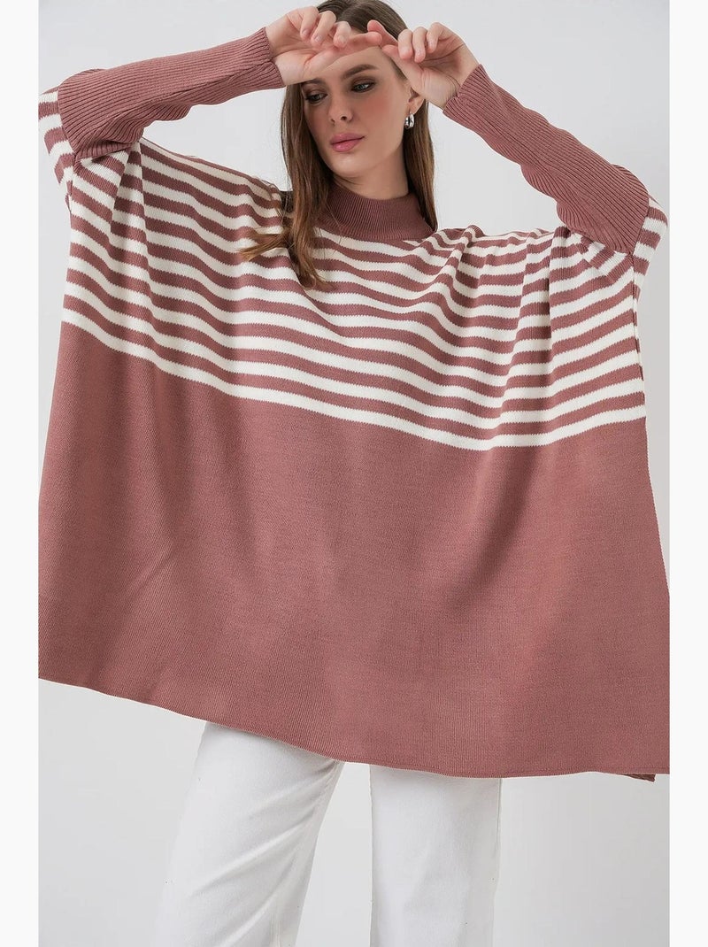 Camisola oversized em acrílico com gola redonda bdart Rosa velho - Kiabi