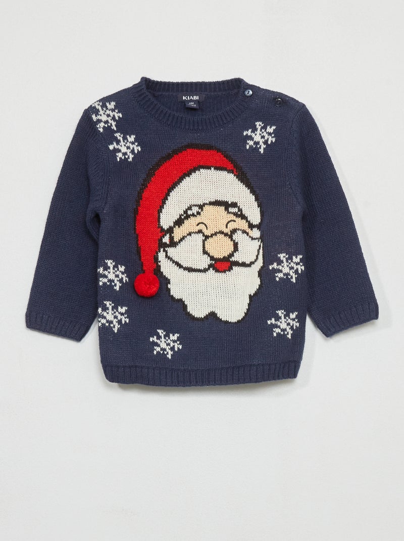 Camisola 'Pai Natal' Azul - Kiabi