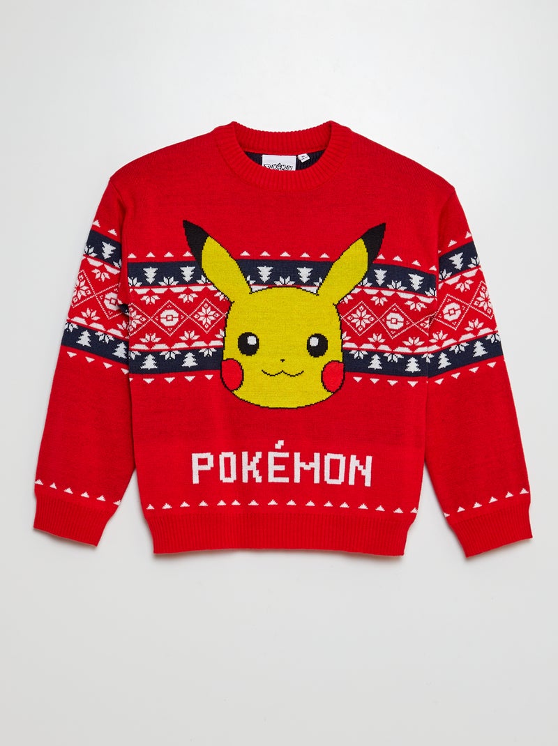 Camisola 'Pokémon' 'Pikachu' de Natal VERMELHO - Kiabi
