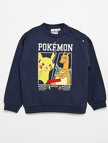 Camisola 'Pokémon' 'Pikachu' e 'Dracofogo' de gola redonda