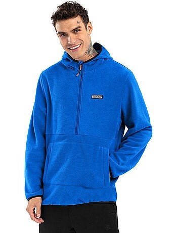Camisola polar com capuz homem