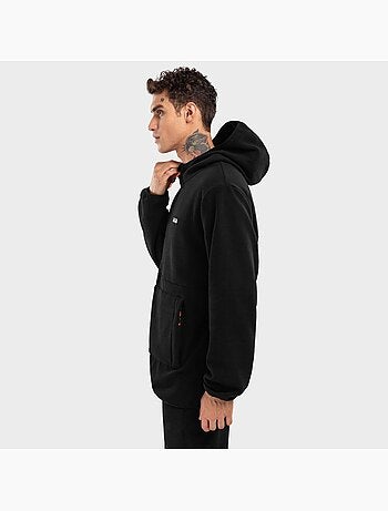 Camisola polar com capuz homem