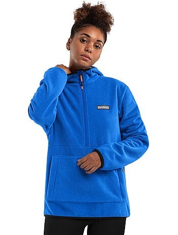 Camisola polar com capuz mulher