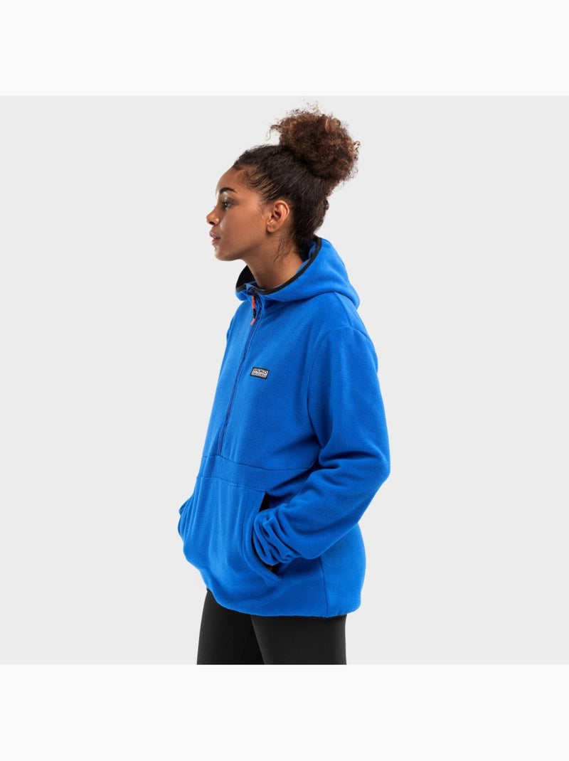 Camisola polar com capuz mulher Azul - Kiabi