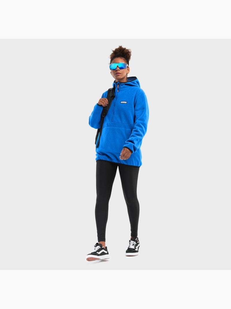 Camisola polar com capuz mulher Azul - Kiabi