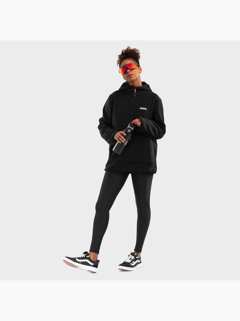 Camisola polar com capuz mulher Preto - Kiabi